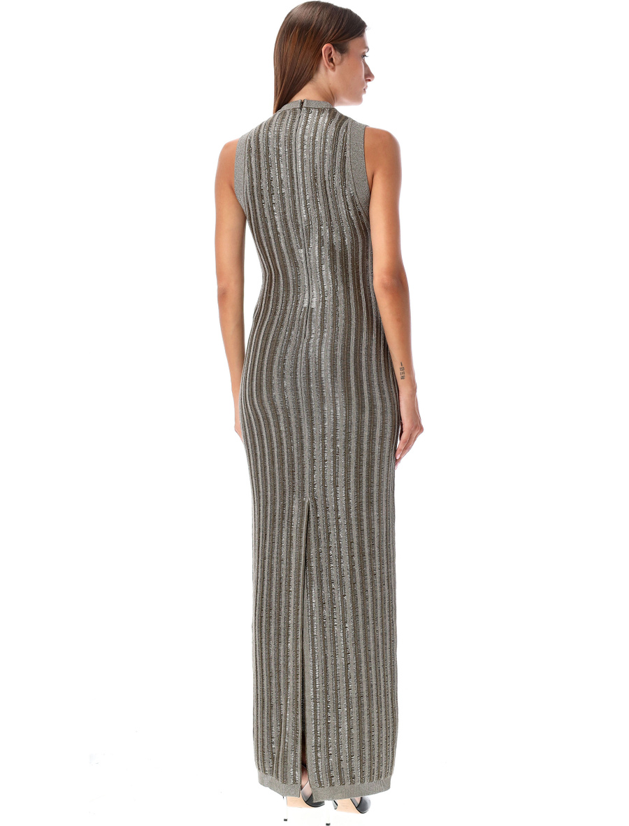 Braided metal long dress - Spazio Pritelli