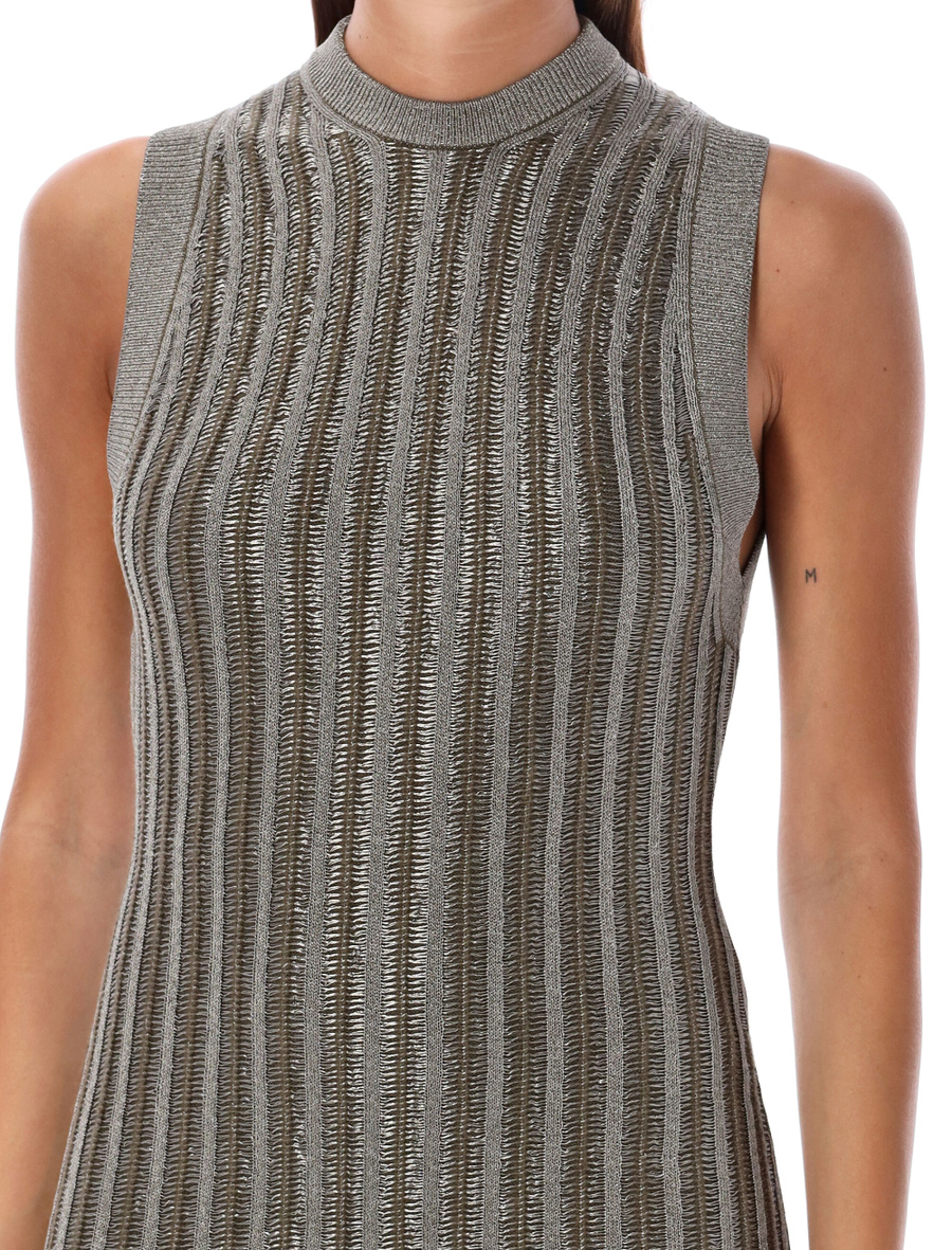 Braided metal long dress - Spazio Pritelli