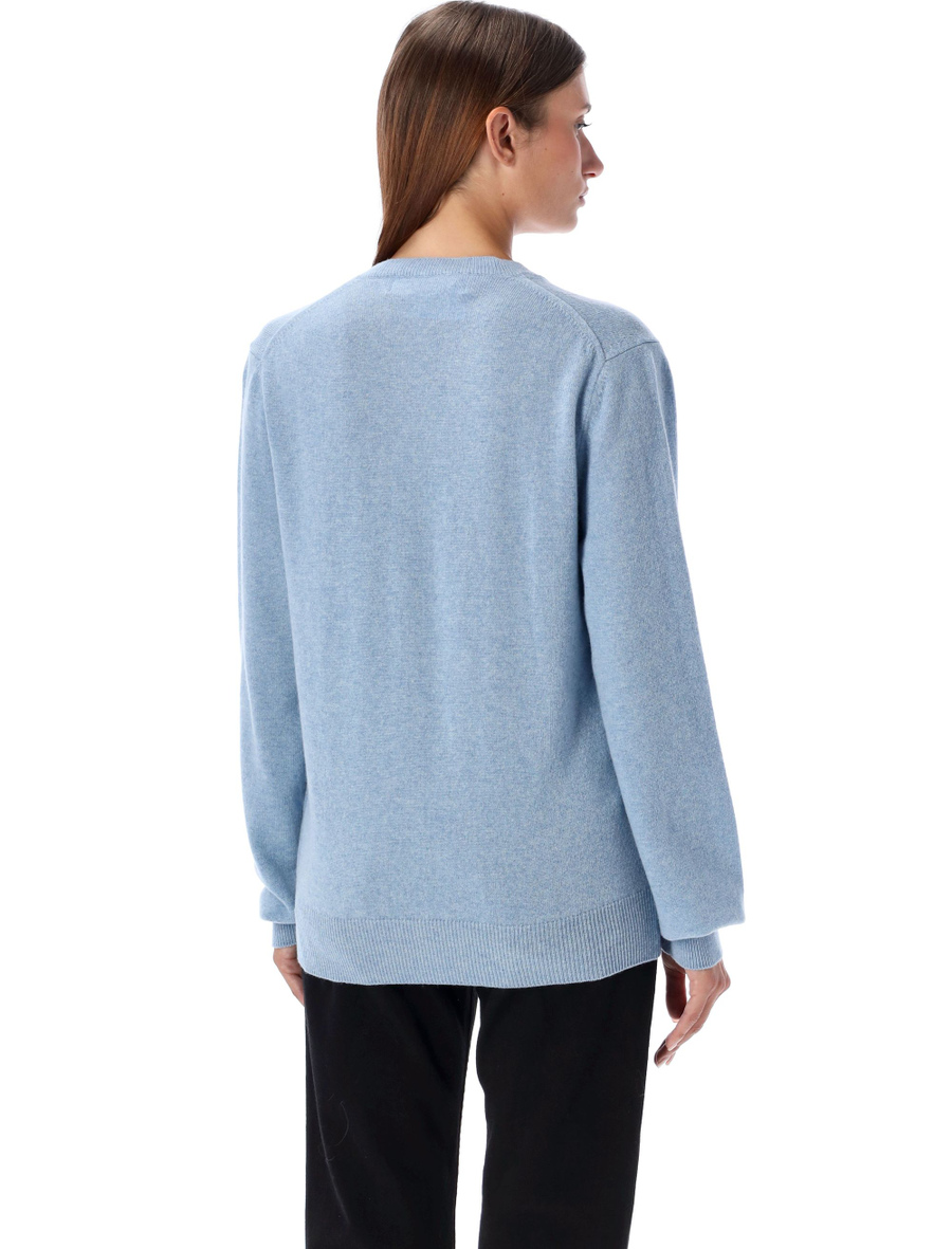 Red heart mini patch V-neck - Spazio Pritelli