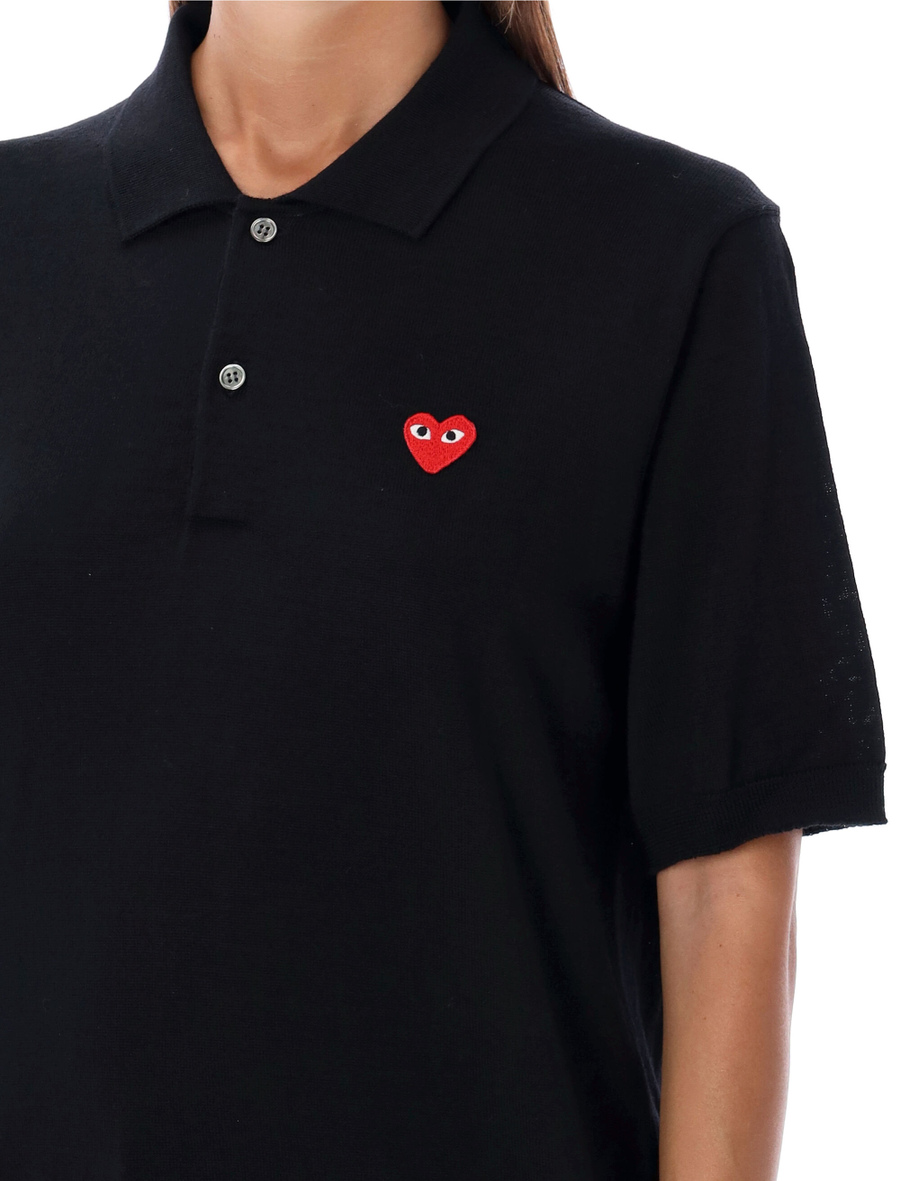 Red Heart knit polo shirt - Spazio Pritelli