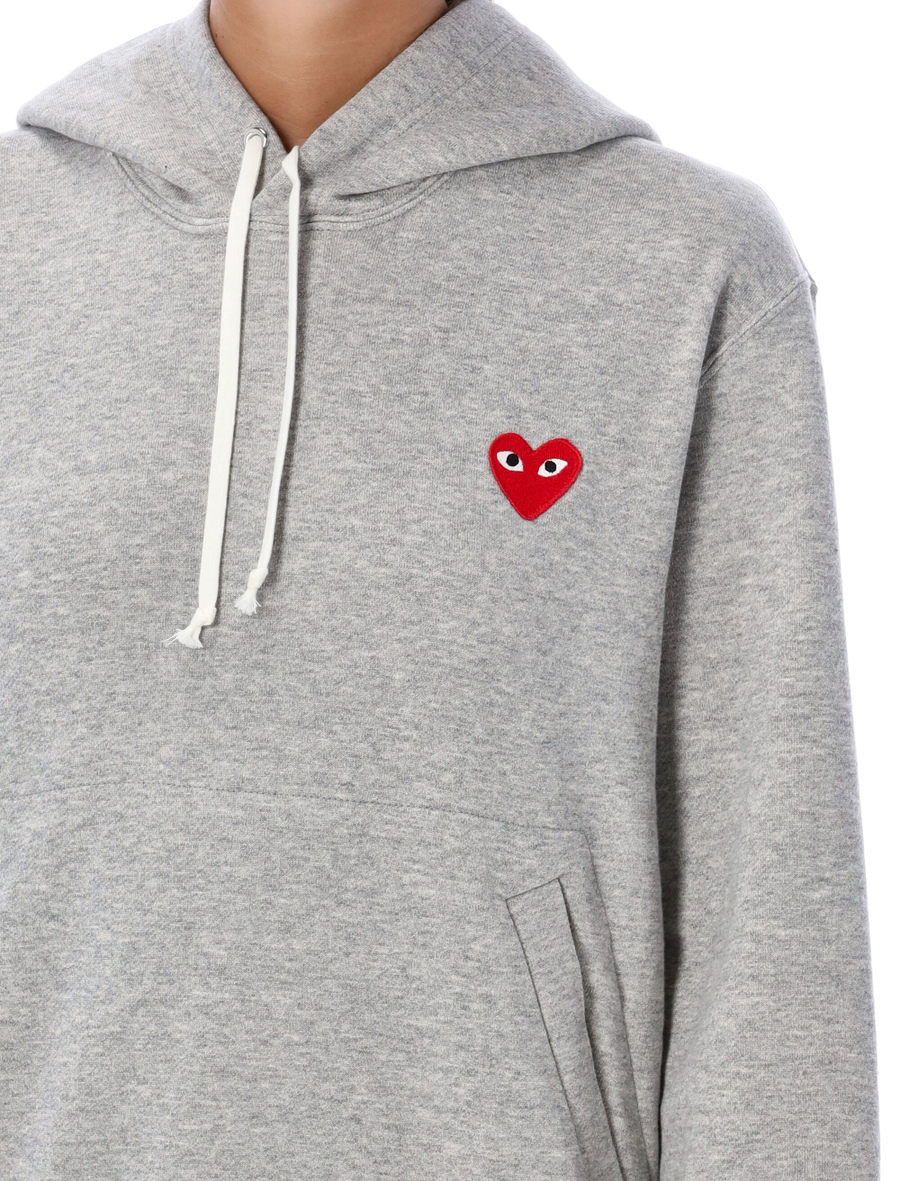 Red heart patch hoodie - Spazio Pritelli