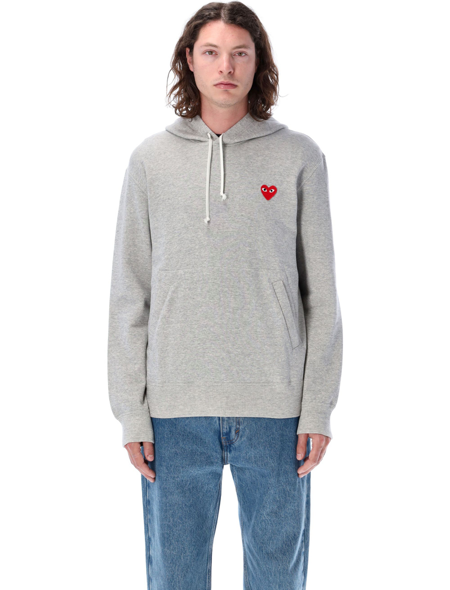 Red heart patch hoodie - Spazio Pritelli