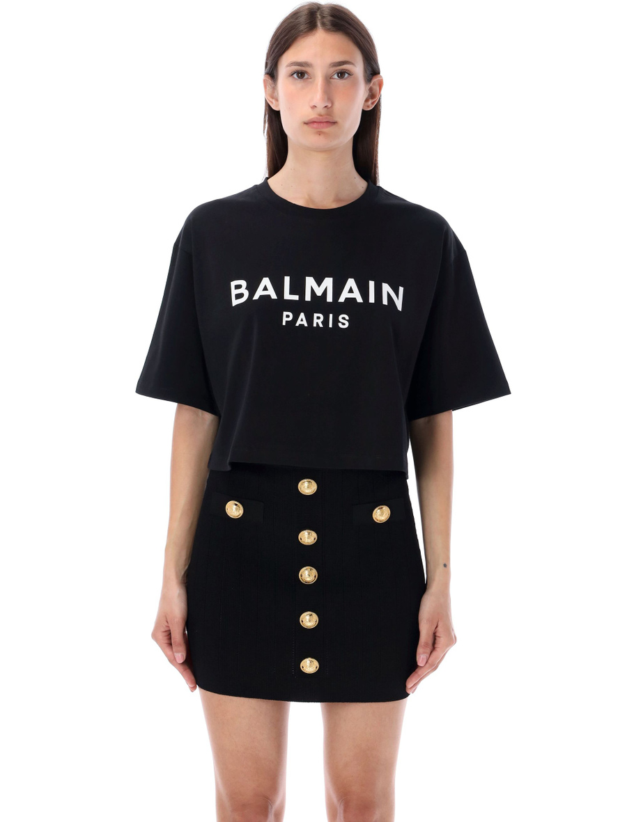 Cropped logo t-shirt - Spazio Pritelli
