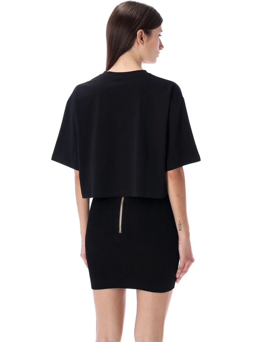 Cropped logo t-shirt - Spazio Pritelli