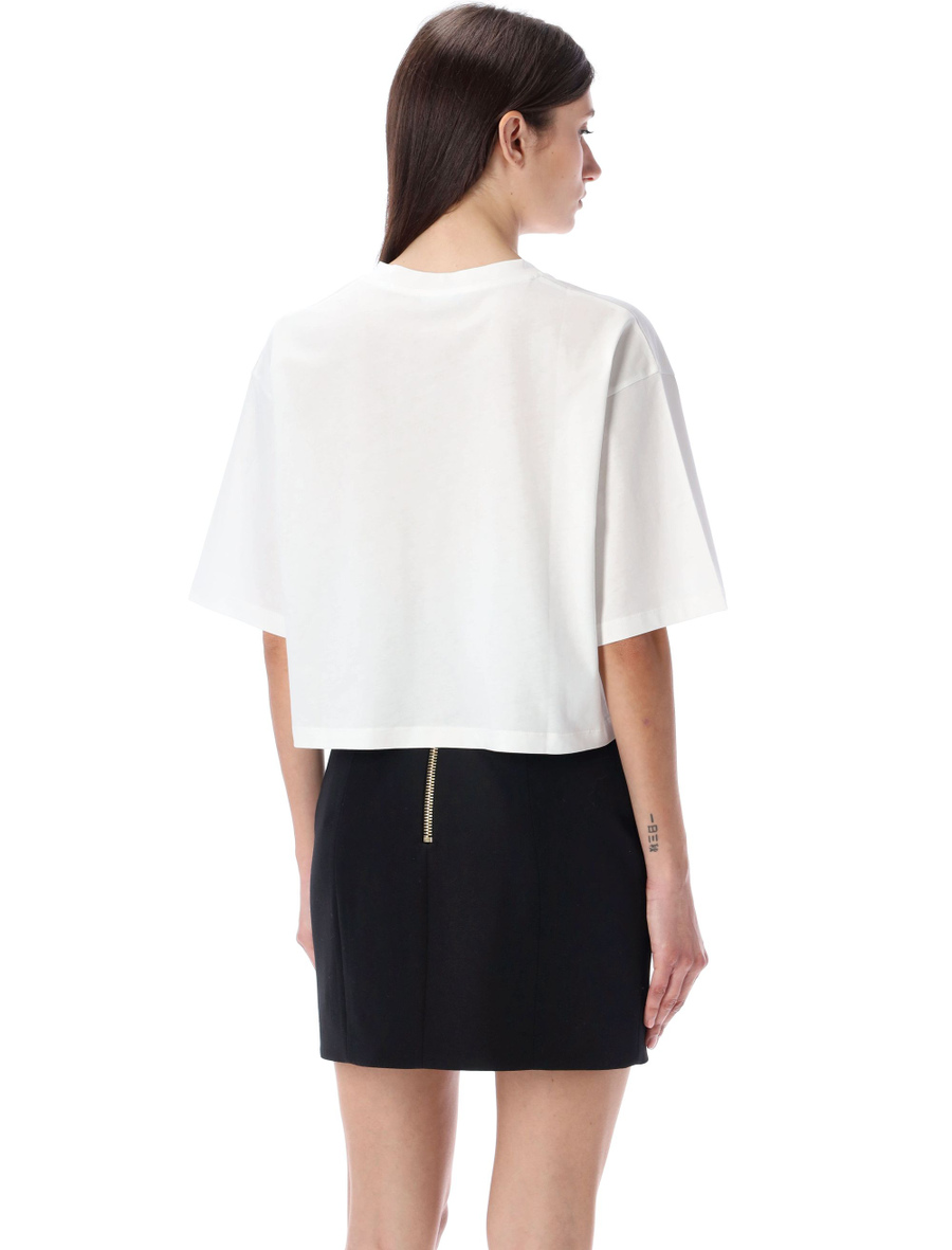 Cropped logo t-shirt - Spazio Pritelli
