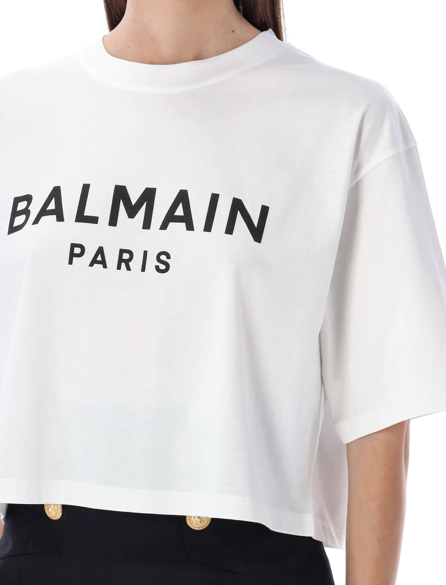 Cropped logo t-shirt - Spazio Pritelli