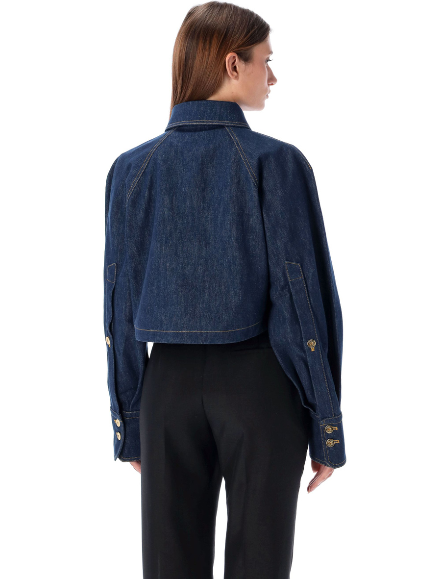 Cropped denim shirt - Spazio Pritelli