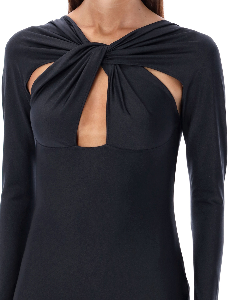Twisted Cut-Out Jersey Dress - Spazio Pritelli