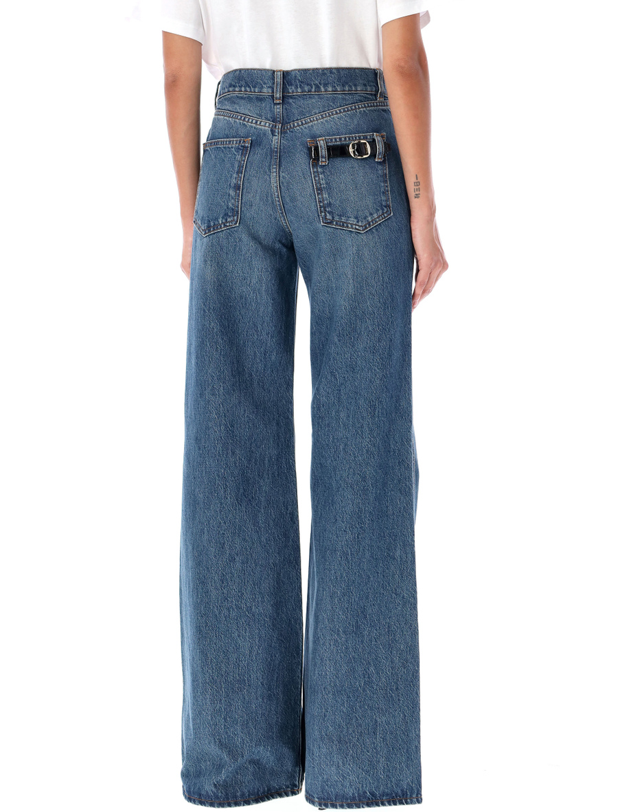 Wide leg denim pant - Spazio Pritelli
