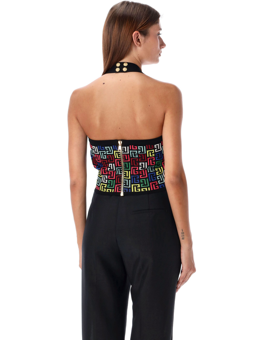 Multicolor monogram top - Spazio Pritelli
