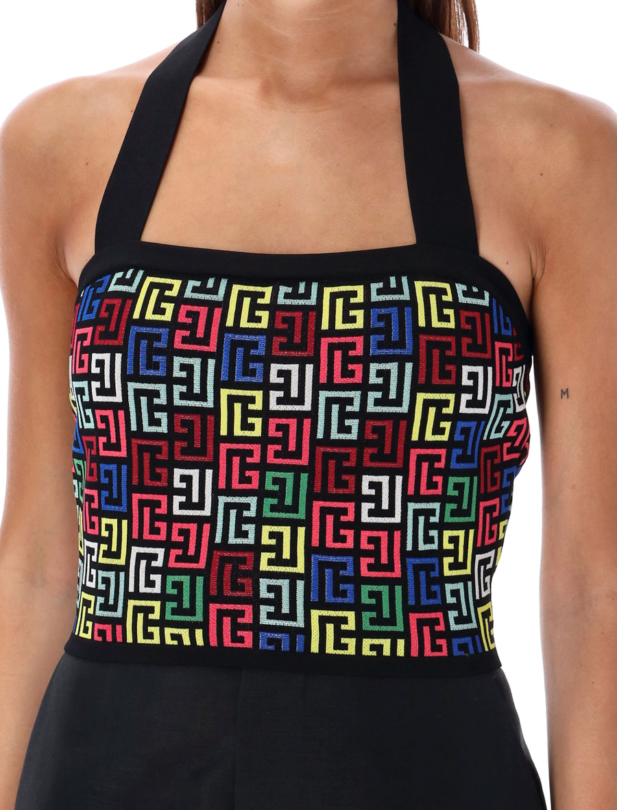 Multicolor monogram top - Spazio Pritelli