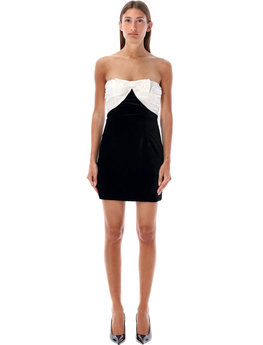 Mini dress velvet duchesse bow - Spazio Pritelli