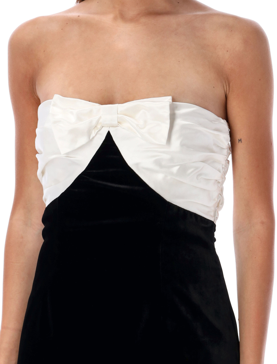 Mini dress velvet duchesse bow - Spazio Pritelli