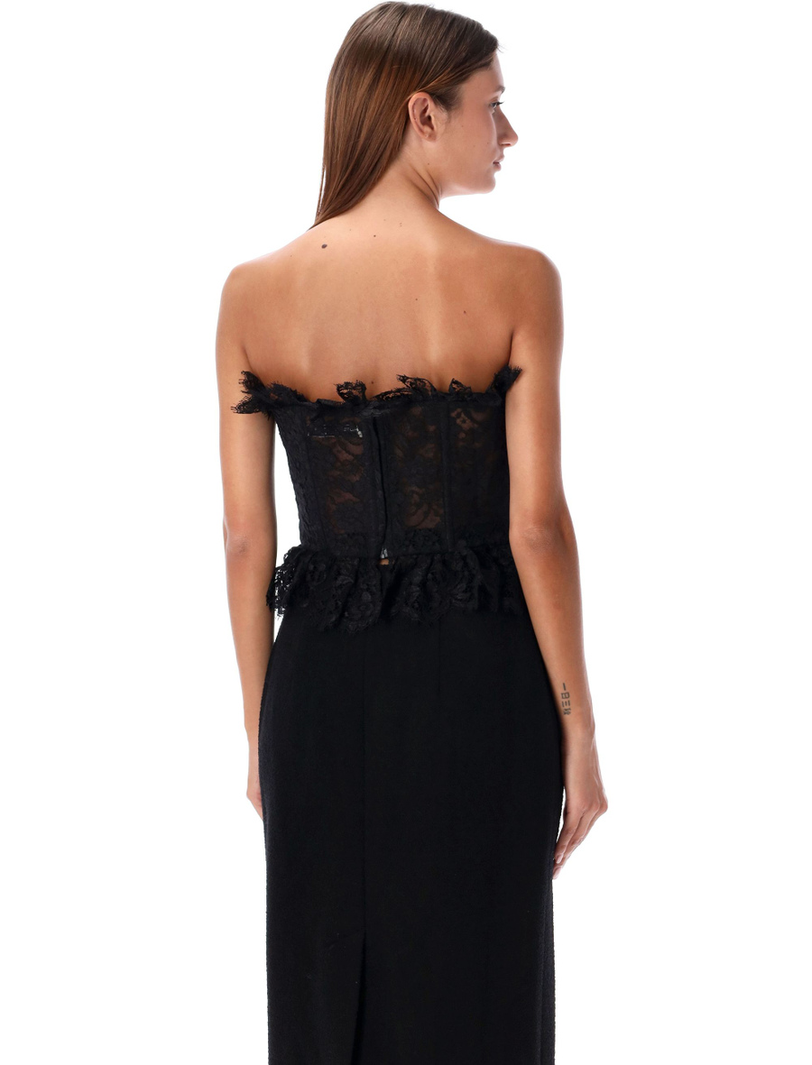 Bow lace bustier top - Spazio Pritelli