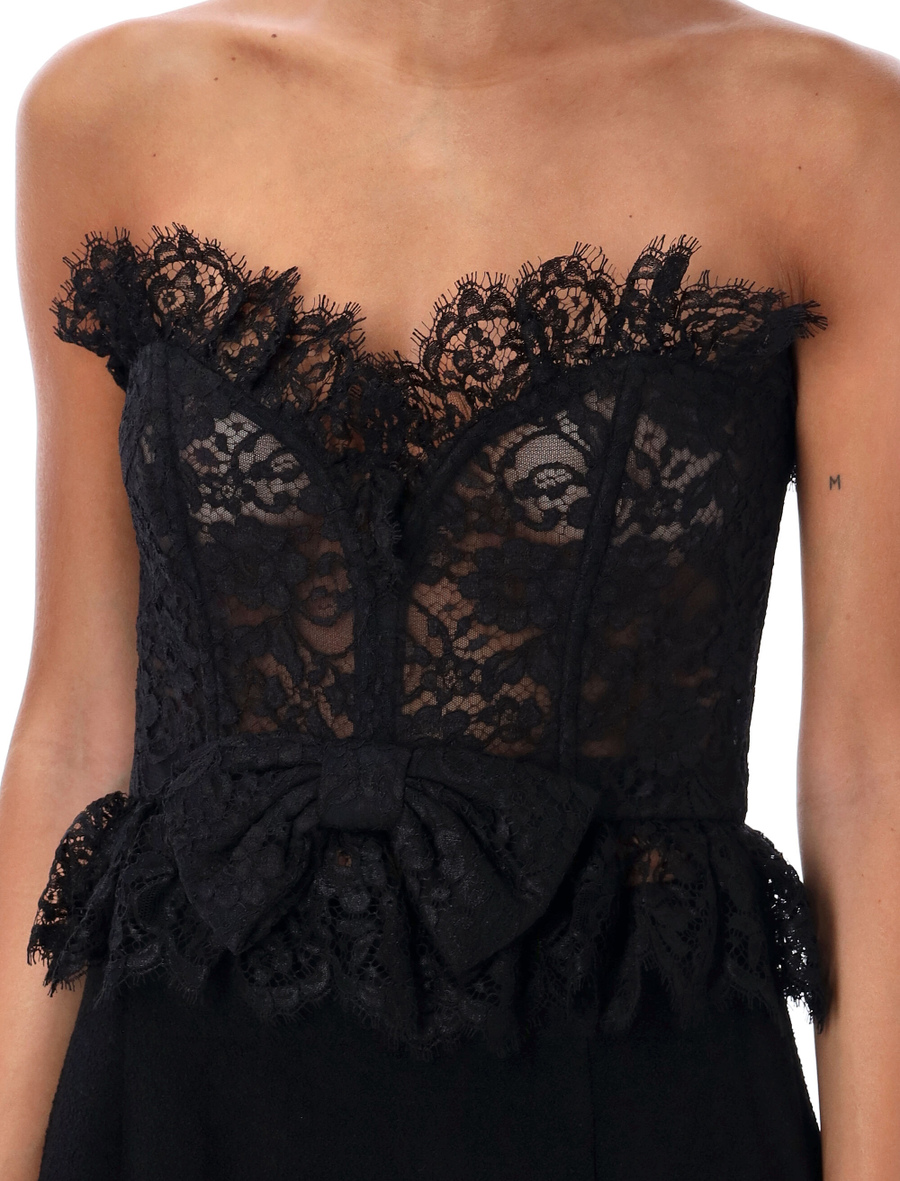 Bow lace bustier top - Spazio Pritelli