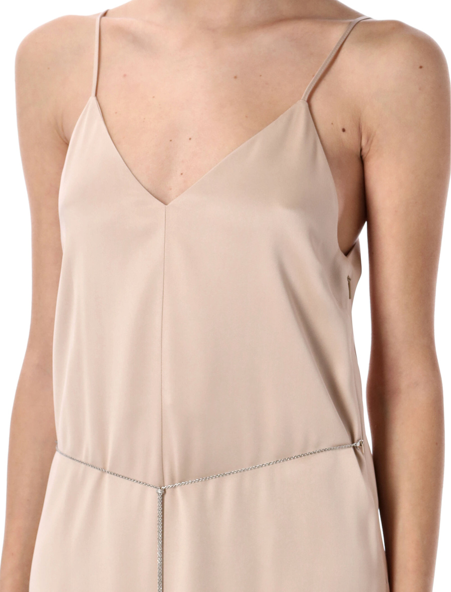Matt satin long dress - Spazio Pritelli
