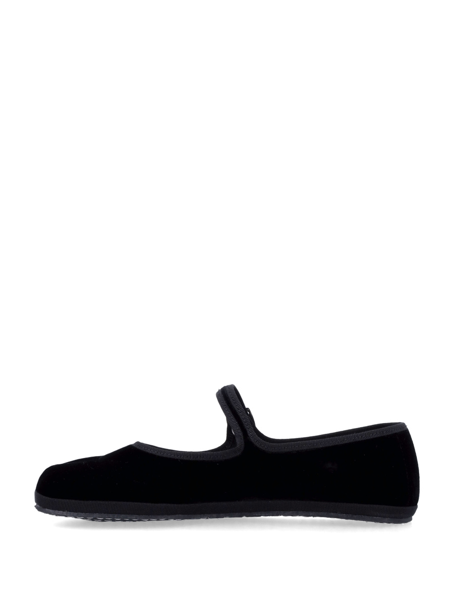 Fu-tabi velvet cayman flat shoes - Spazio Pritelli