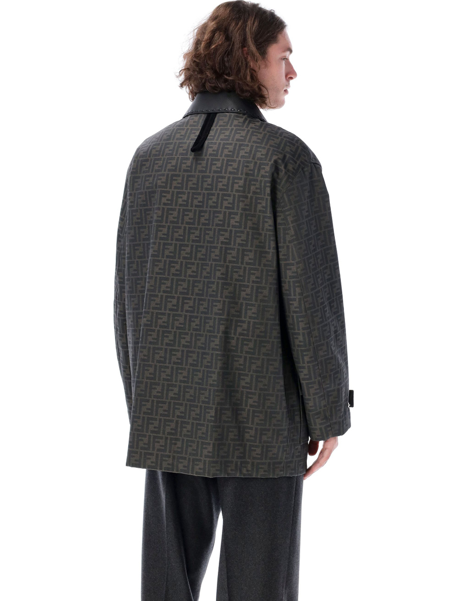 Waxed FF jacquard blouson - Spazio Pritelli