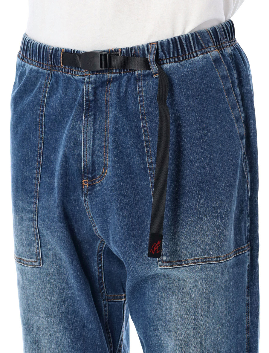 Stretch denim loose tapered ridge pant - Spazio Pritelli