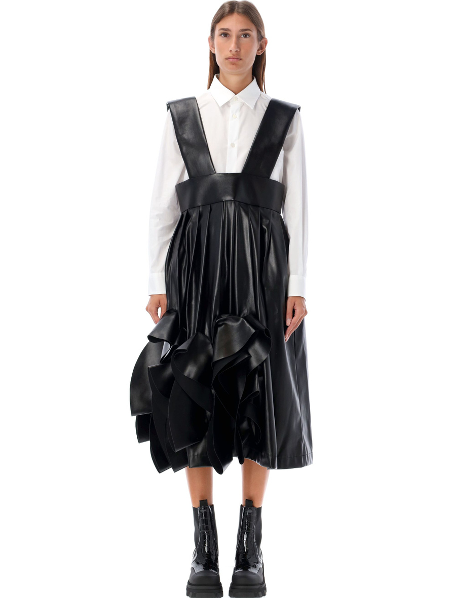 Eco leather skirt salopette - Spazio Pritelli