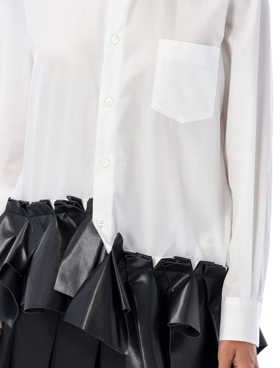 Ruffled popeline shirt - Spazio Pritelli
