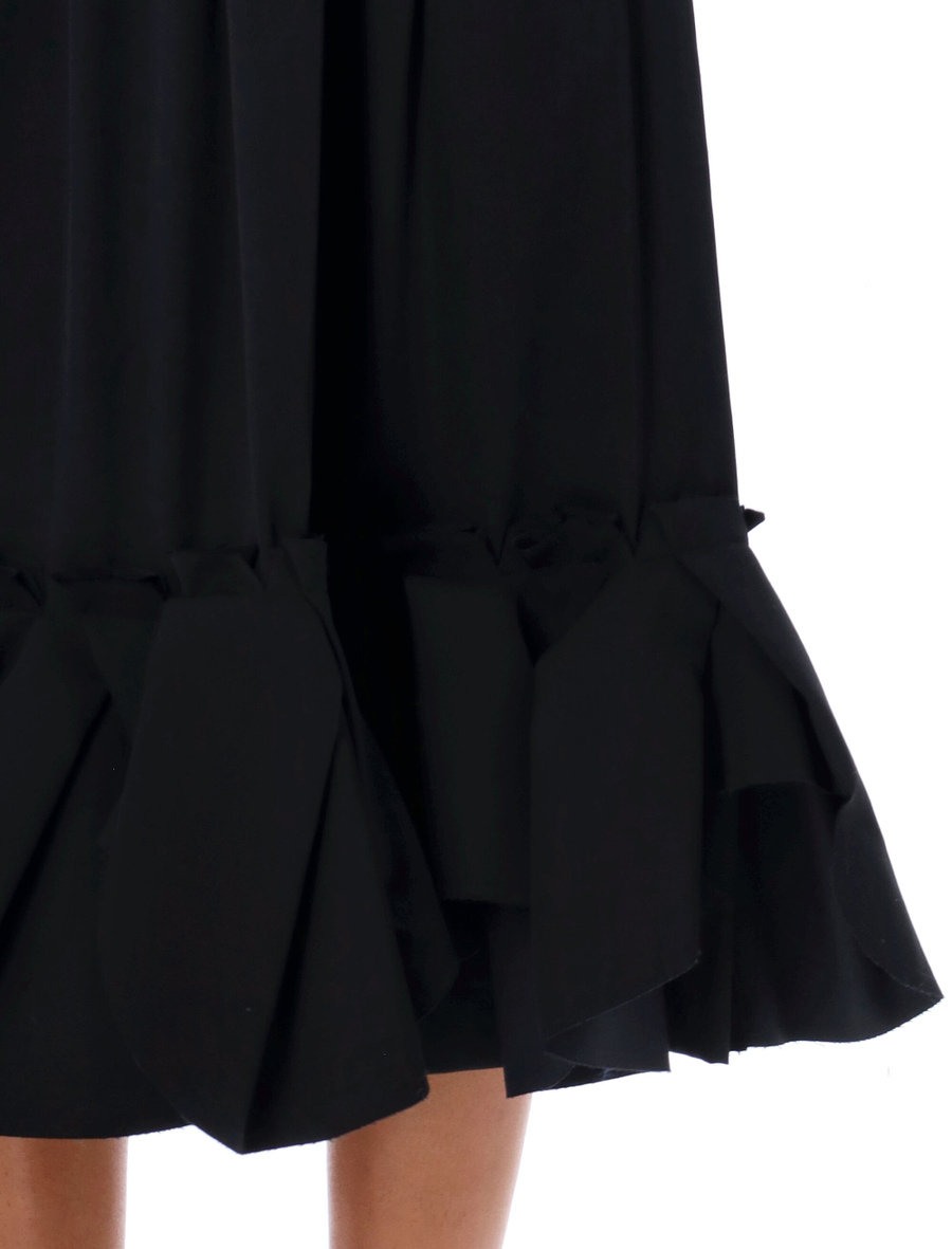 Pleated ruffle hem midi skirt - Spazio Pritelli