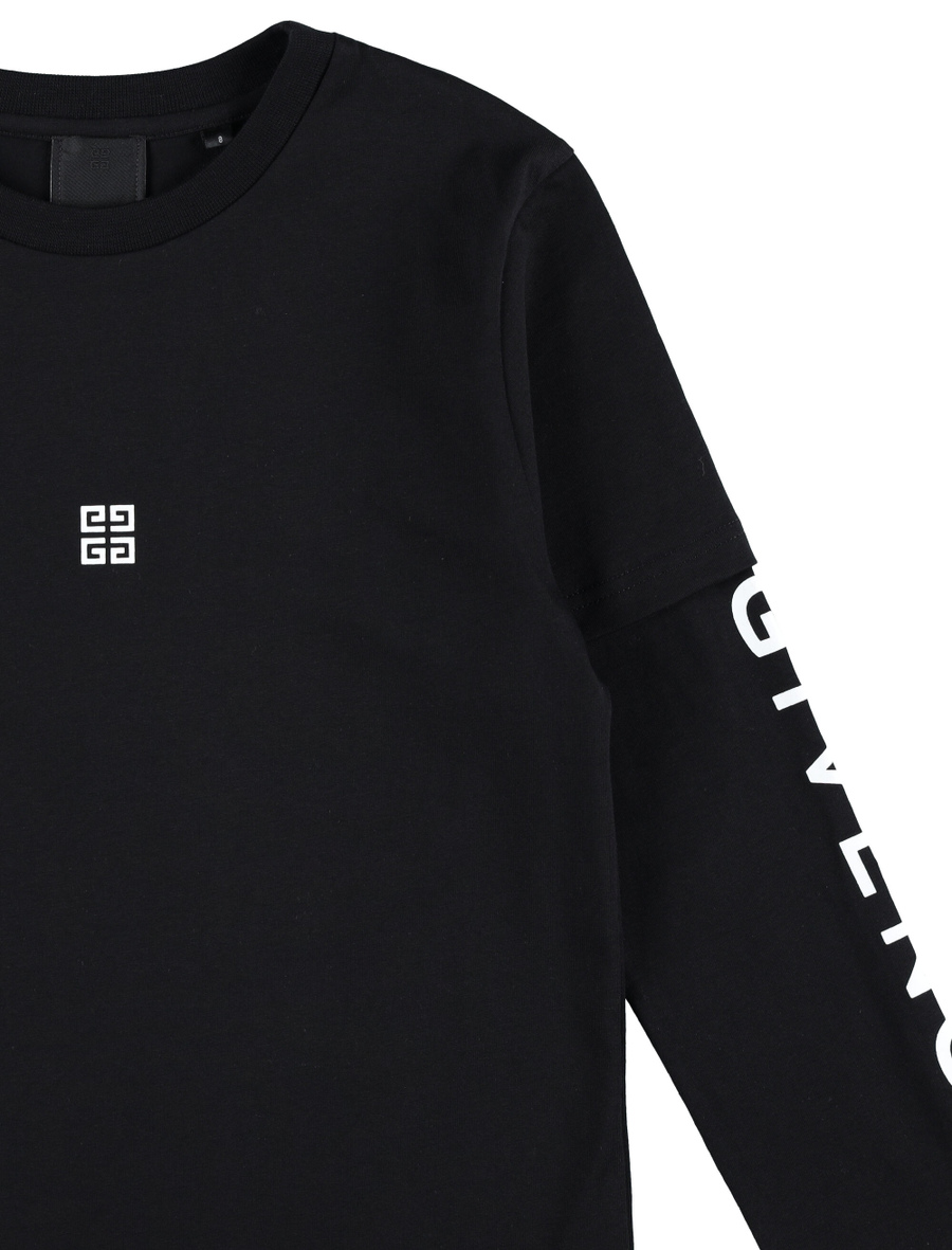 Kid - Printed logo sleeves t-shirt - Spazio Pritelli