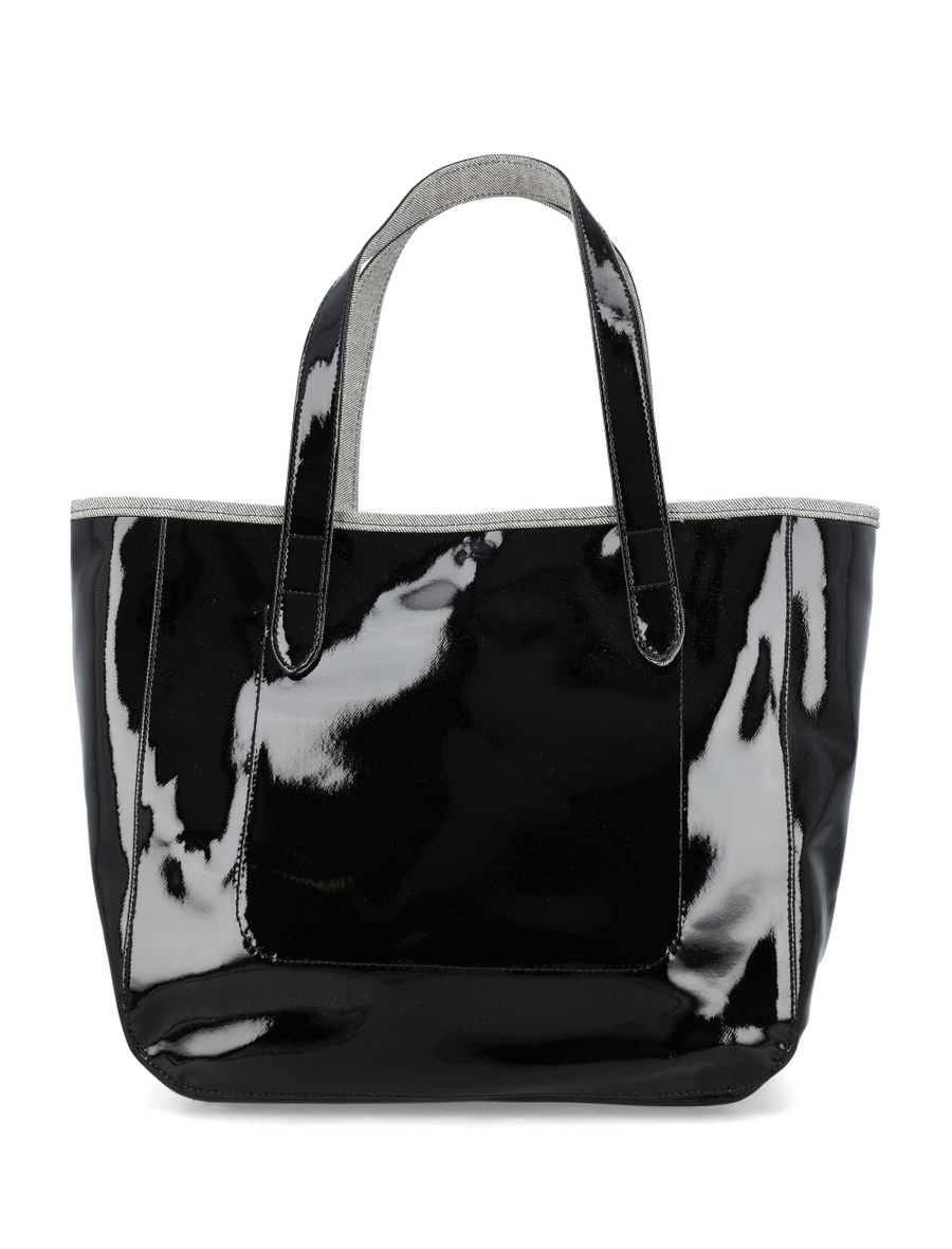 Coated denim belt tote bag - Spazio Pritelli