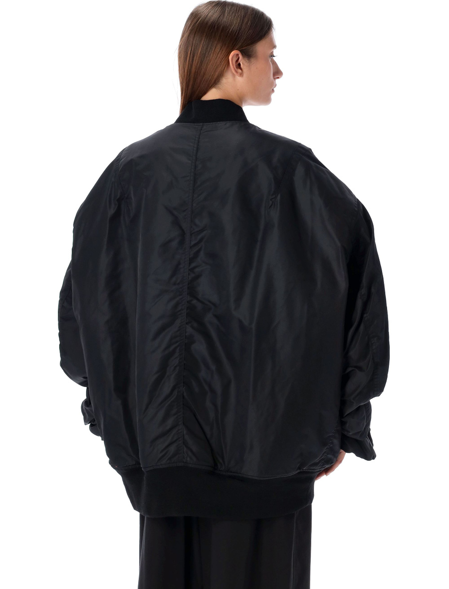 Oversized bomber jacket with ruched sleeves - Spazio Pritelli