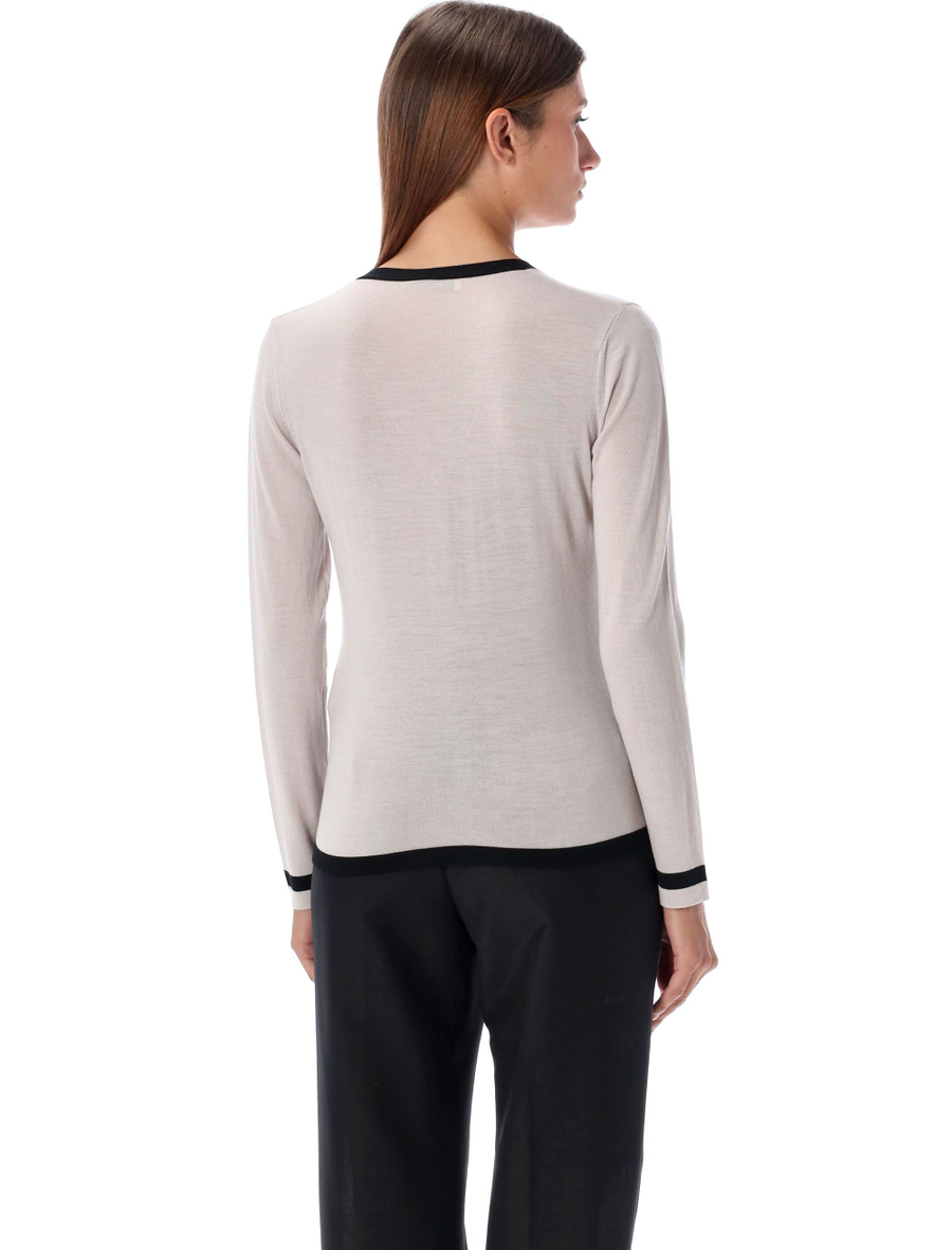 Contrast-trim cardigan - Spazio Pritelli