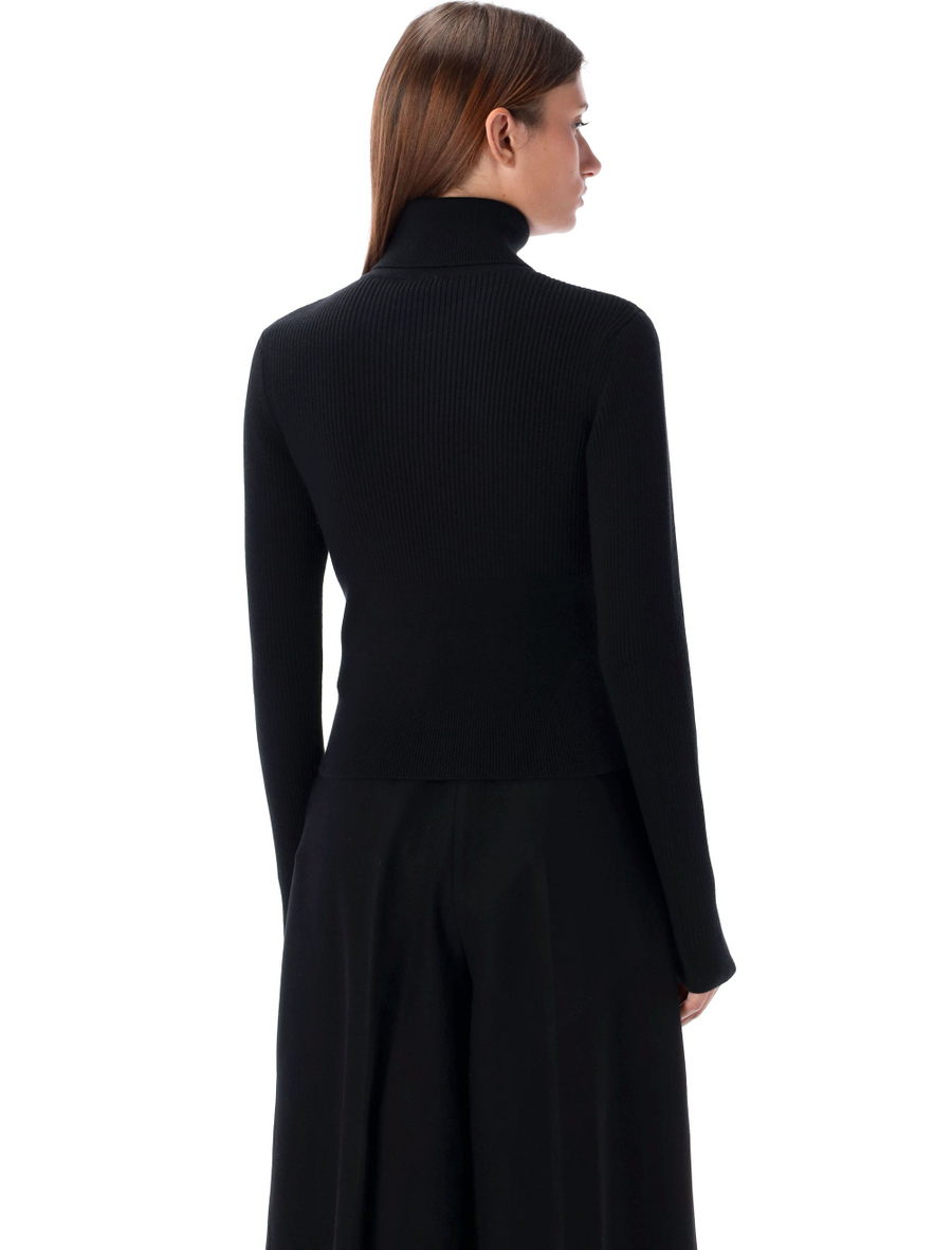 High neck knit patch logo - Spazio Pritelli