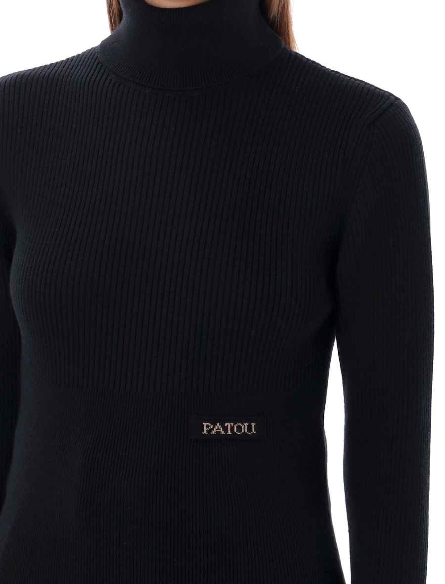 High neck knit patch logo - Spazio Pritelli
