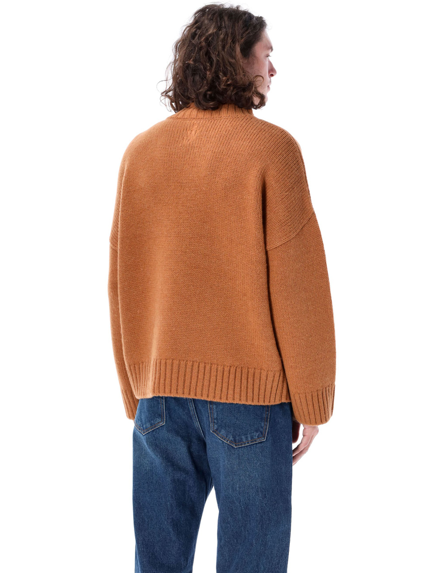 LEATHER PATCHPOCKET HIGH NECK KNIT - Spazio Pritelli
