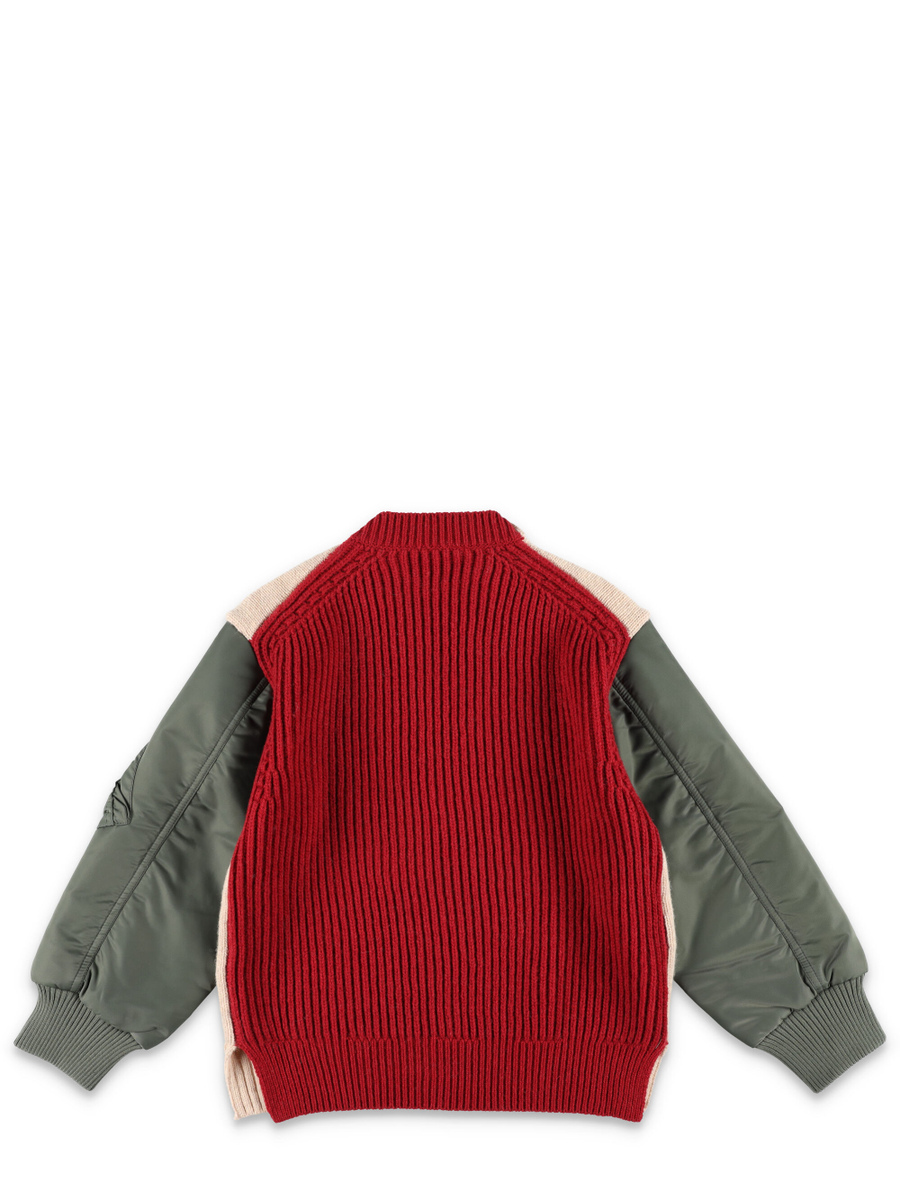 Kid - Hybrid knit and bomber sleeve sweater - Spazio Pritelli