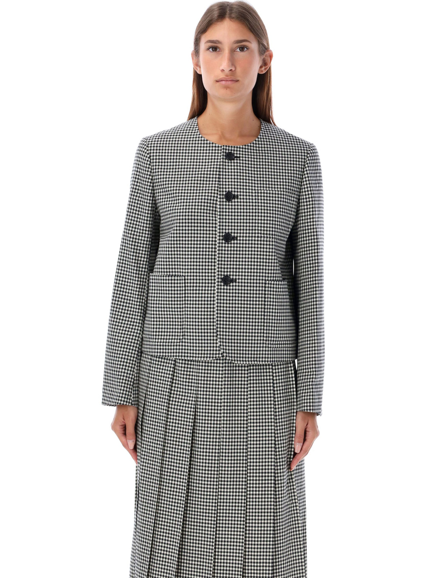 Gingham cropped jacket - Spazio Pritelli