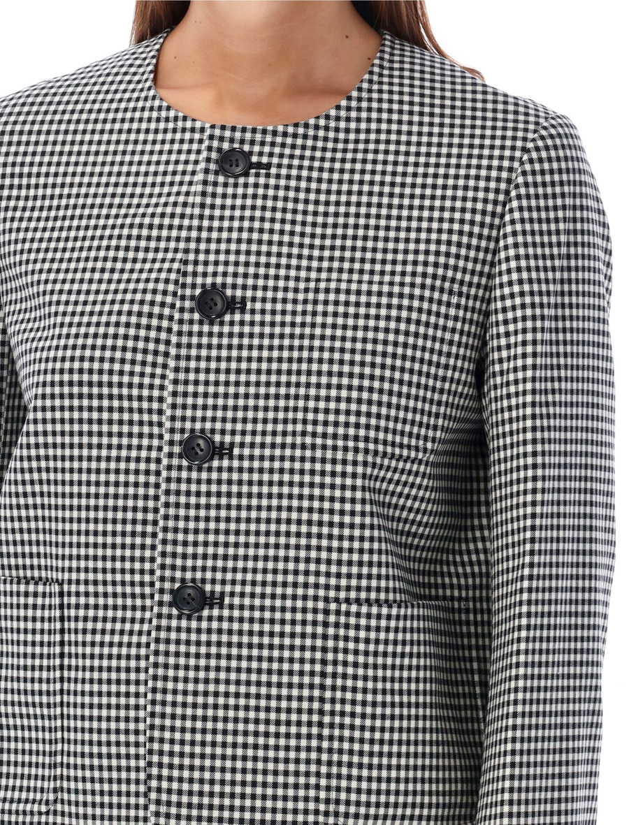 Gingham cropped jacket - Spazio Pritelli