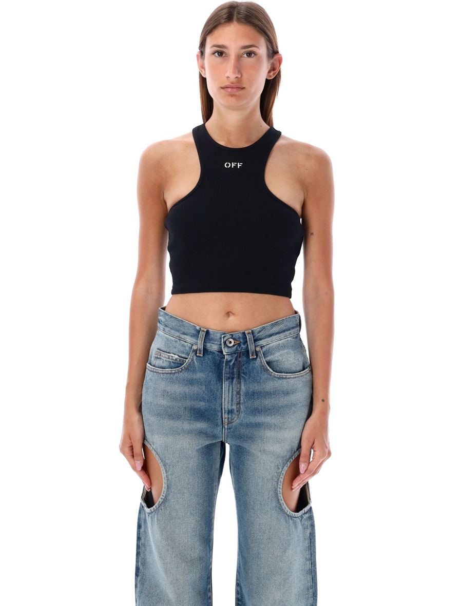 Ribbed crop top - Spazio Pritelli