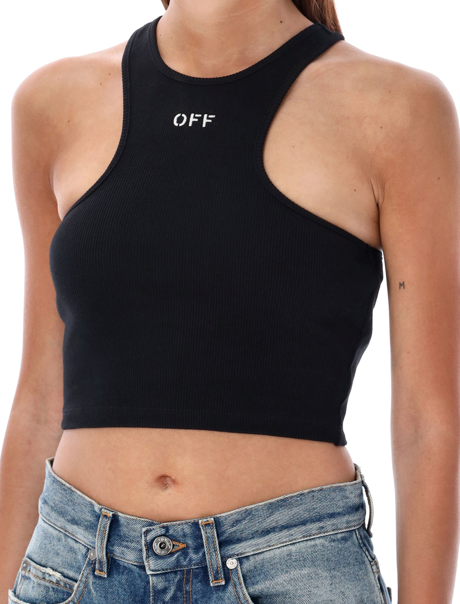 Ribbed crop top - Spazio Pritelli