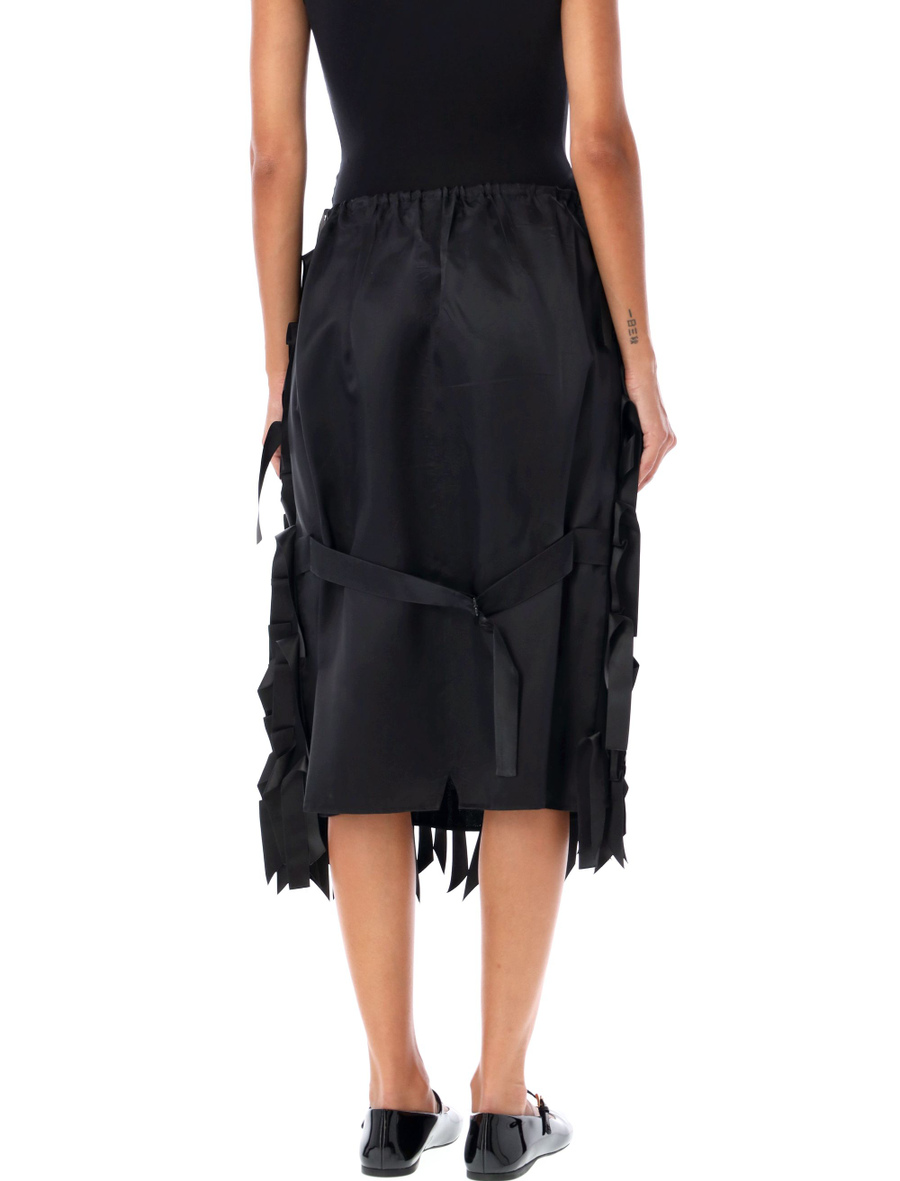 Ribbon sable midi skirt - Spazio Pritelli