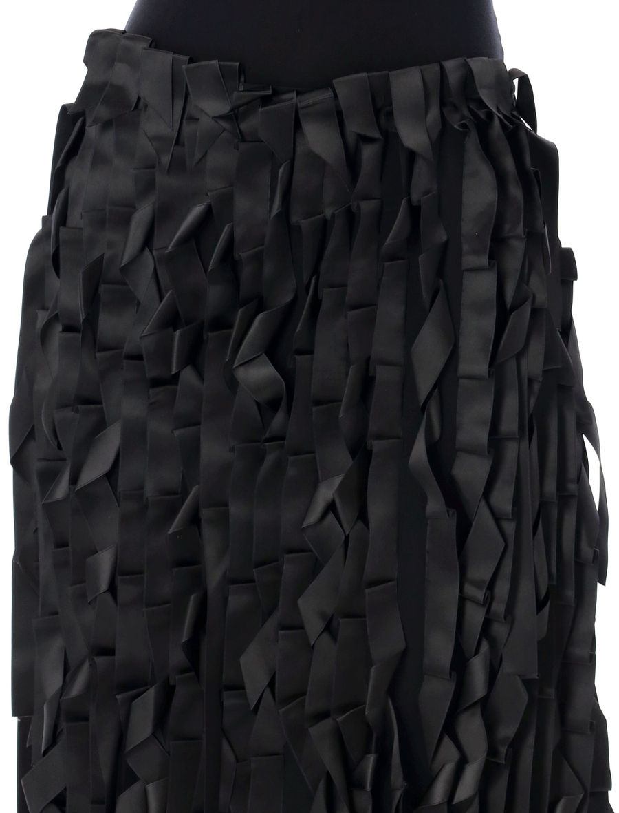 Ribbon sable midi skirt - Spazio Pritelli
