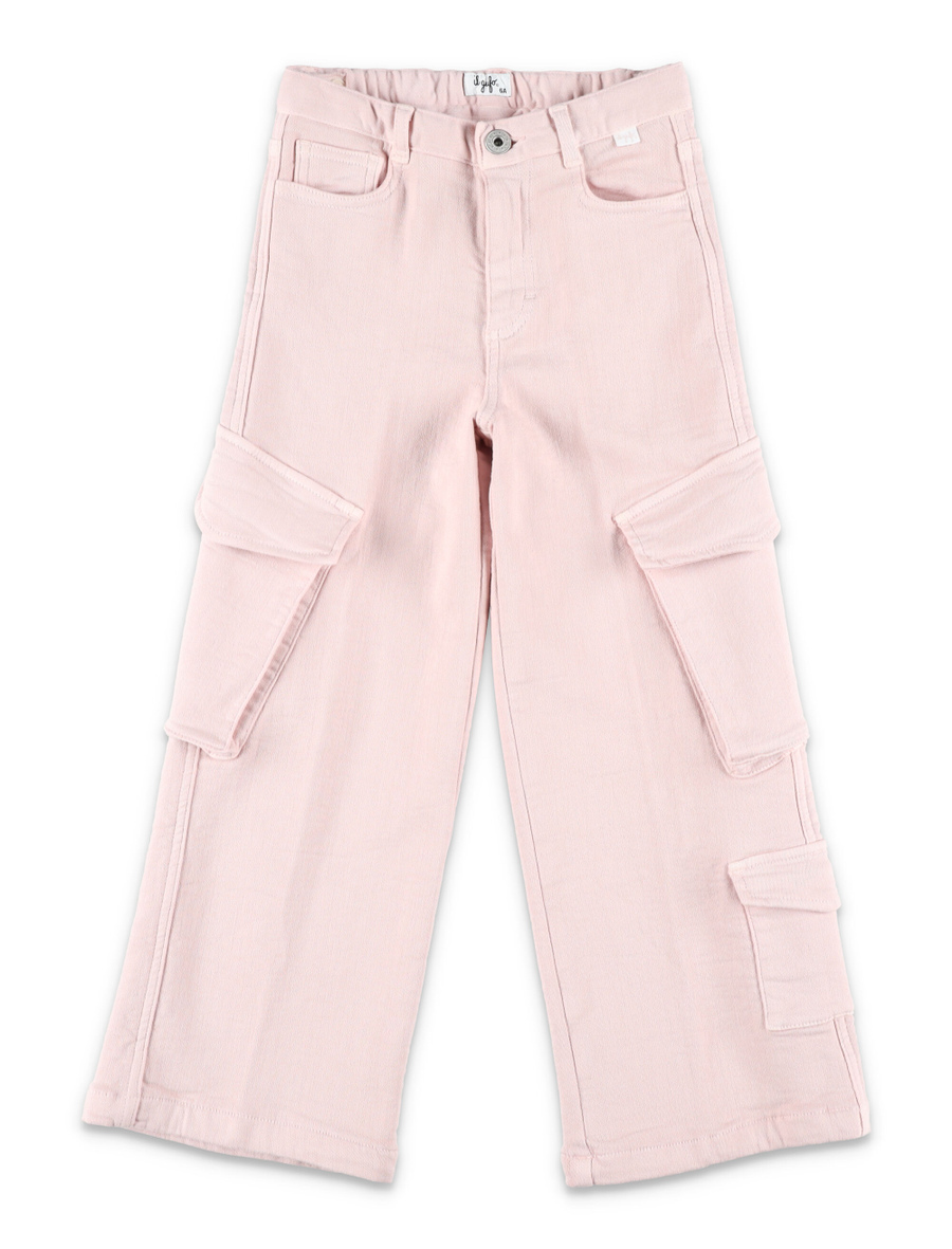 Kid - Fleece-lined denim cargo pants - Spazio Pritelli