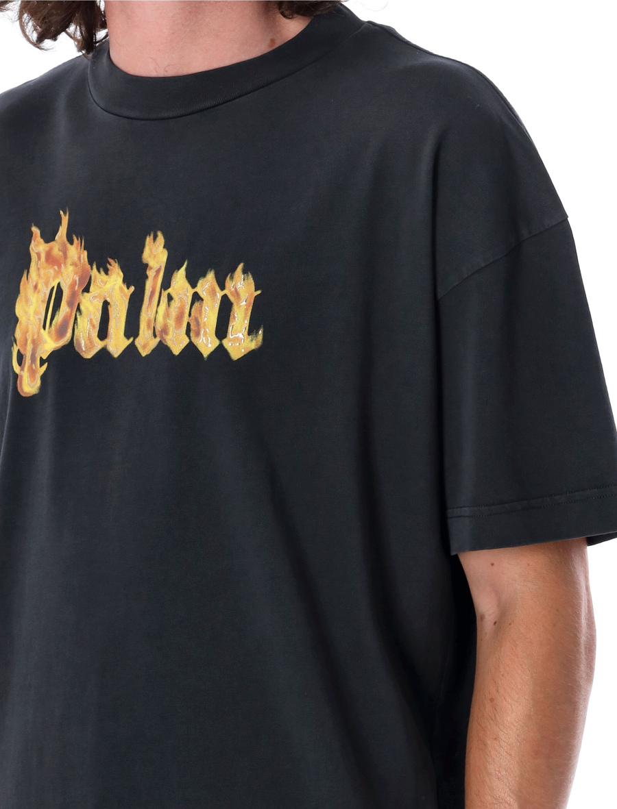 Burning logo t-shirt - Spazio Pritelli