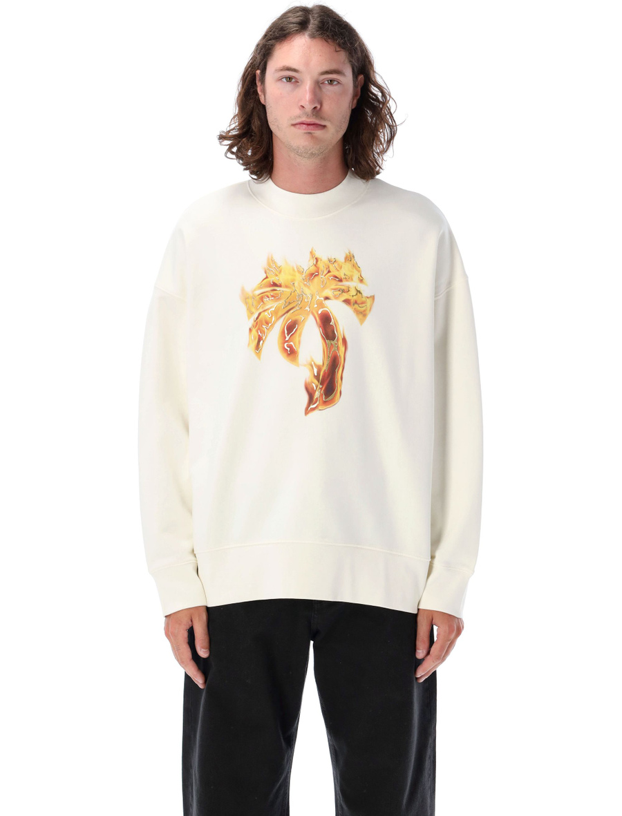 Crew neck burning palm t-shirt - Spazio Pritelli