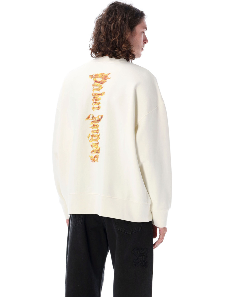 Crew neck burning palm t-shirt - Spazio Pritelli
