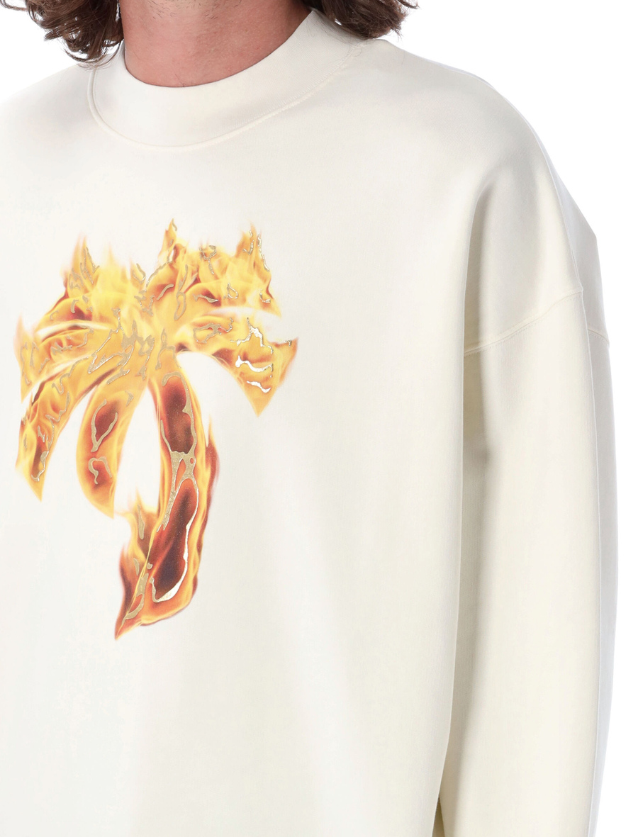 Crew neck burning palm t-shirt - Spazio Pritelli