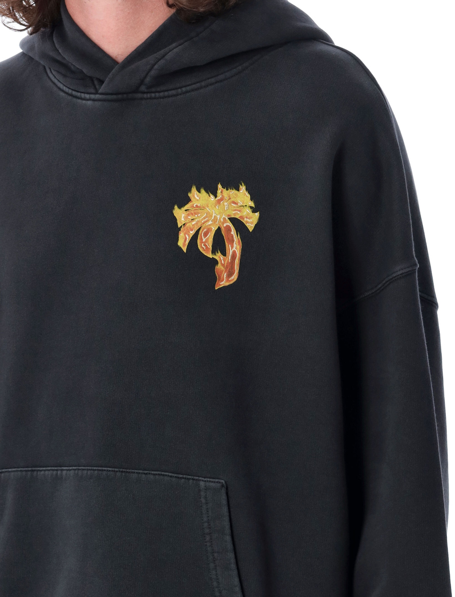 Burning palm hoodie - Spazio Pritelli