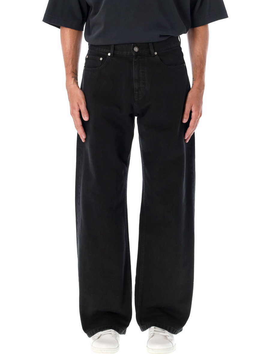 Monogram loose denim pant - Spazio Pritelli