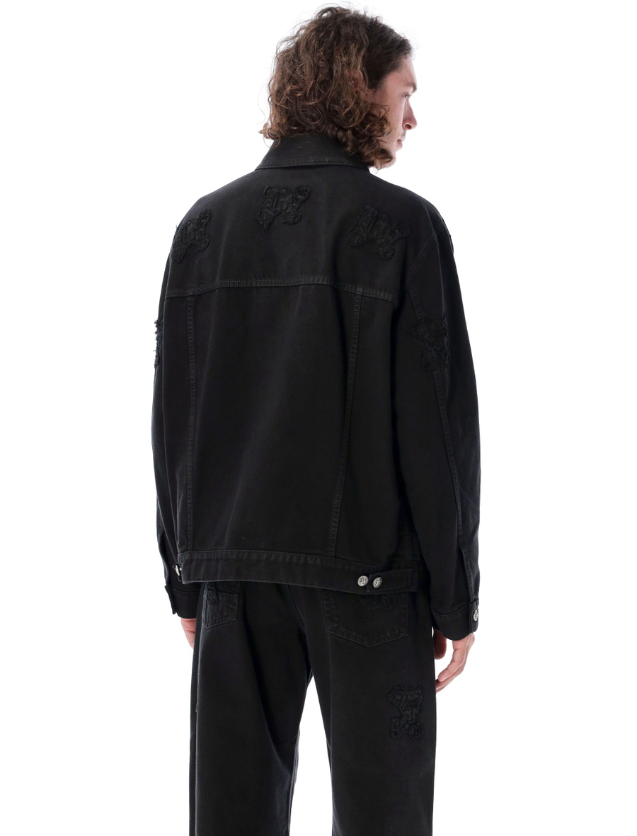 Monogram denim jacket - Spazio Pritelli