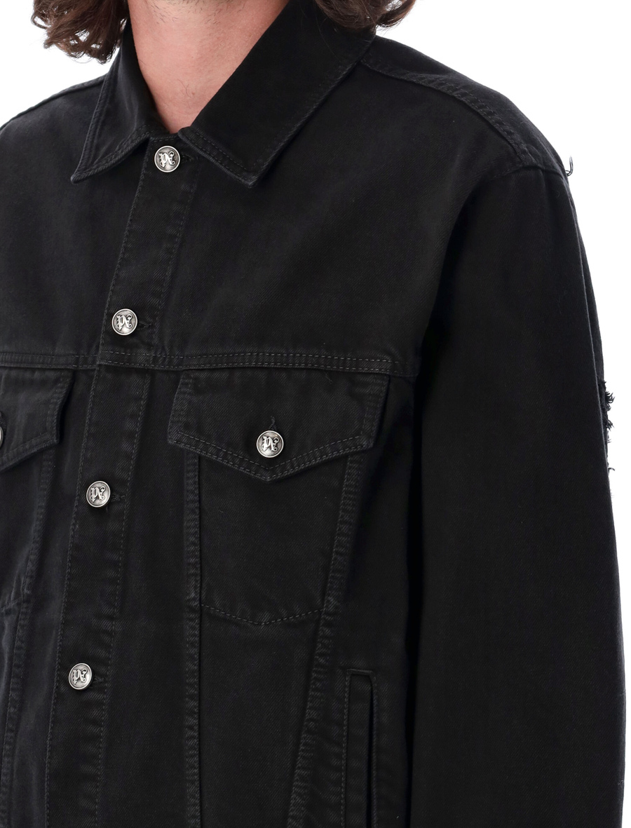 Monogram denim jacket - Spazio Pritelli