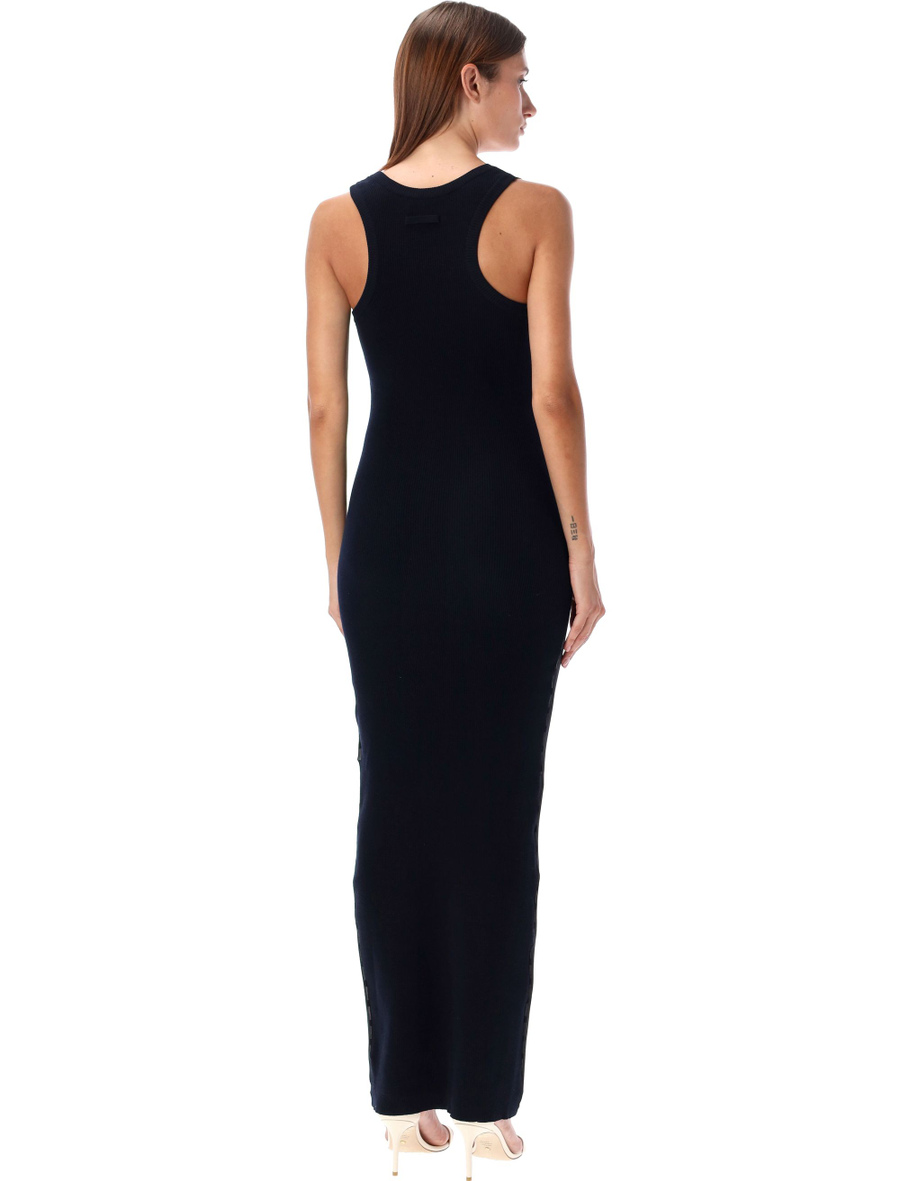 Ribbed marinier double layer long dress - Spazio Pritelli